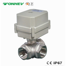 3-Wege Elektrisches 304ss Motorisiertes Durchflussregel-Wasserventil (T20-S3-C)